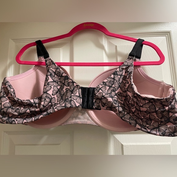 Torrid Perfect T-Shirt Bra Dusty Rose Butterfly Size 44C - Picture 3 of 5